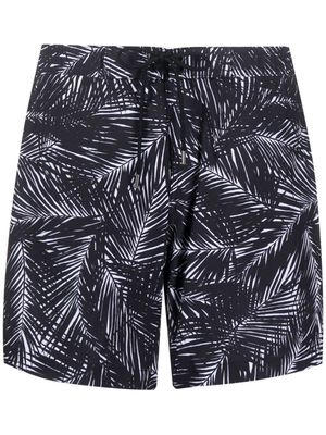 Michael Kors palm-print swimshorts - Black