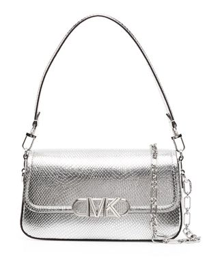 Michael Kors Parker leather shoulder bag - Silver