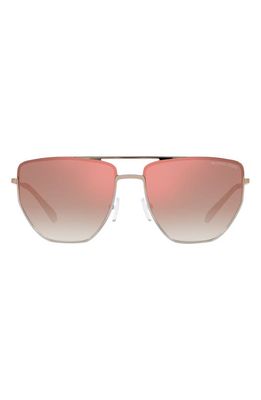 Michael Kors Paros 60mm Gradient Pilot Sunglasses in Rose Gold