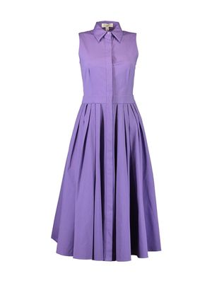Michael Kors pleated poplin shirtdress - Purple