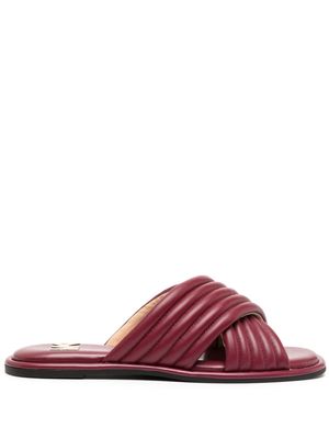 Michael Kors Portia quilted leather sandals - Red