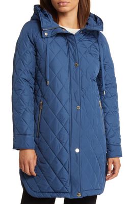 Michael Kors Quilted Water Resistant 450 Fill Power Down Jacket in Danish Blue