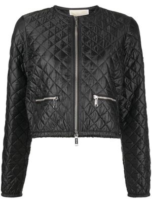 Michael Kors quilted zip-up jacket - Black
