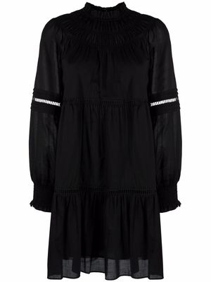 Michael Kors ruched funnel-neck shirt dress - Black