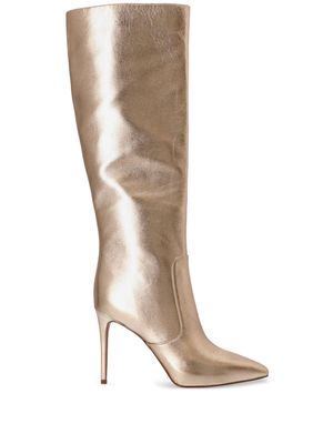 Michael Kors Rue 100mm metallic knee-high boots - Gold