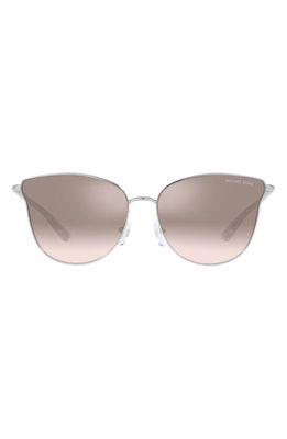 Michael Kors Salt Lake City 62mm Oversize Cat Eye Sunglasses in Silver