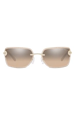 Michael Kors Sedona 59mm Rectangular Sunglasses in Light Gold