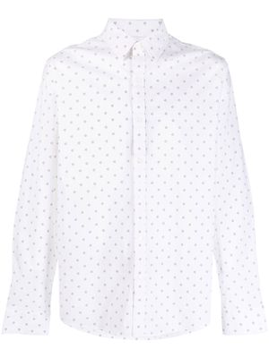 Michael Kors slim-fit floral-print shirt - White