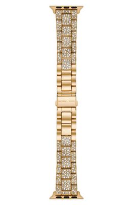 Michael Kors Stingray Pavé Crystal 20mm Apple Watch Bracelet Watchband in Gold/Pave