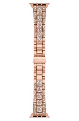 Michael Kors Stingray Pavé Crystal 20mm Apple Watch® Watchband in Rose Gold/Pave