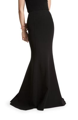 Michael Kors Stretch Wool Fishtail Skirt in Black