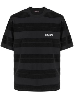 Michael Kors striped short-sleeved T-shirt - Black