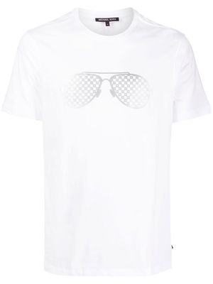 Michael Kors Sunglasses-print round-neck T-shirt - White