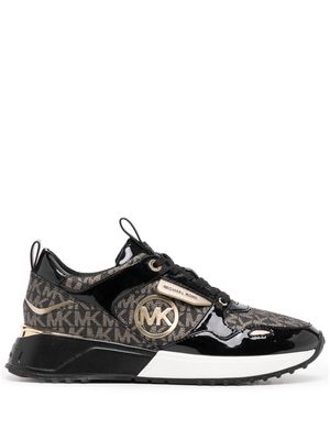 Michael Kors Theo monogram-jacquard sneakers - Black