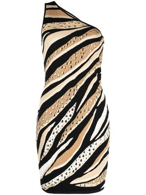 Michael Kors tiger-pattern off-shoulder dress - Multicolour