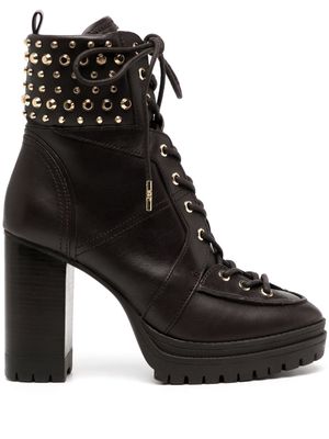 Michael Kors Yvonne 100mm studded leather boots - Brown