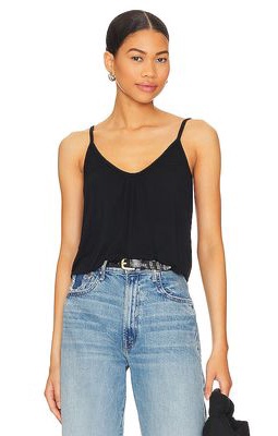 Michael Lauren Pomona Crop Tank in Black