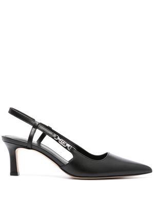 Michael Michael Kors 70mm logo-plaque leather pumps - Black