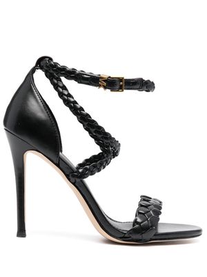 Michael Michael Kors Astrid-Braided faux-leather sandals - Black
