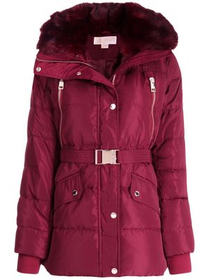 Michael Michael Kors belted puffer coat - Red