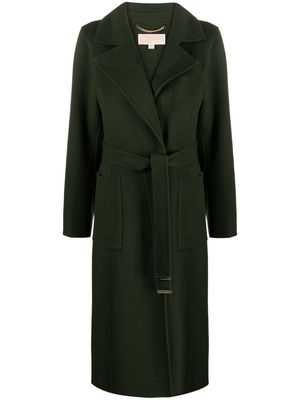 Michael Michael Kors belted wool-blend midi coat - Green