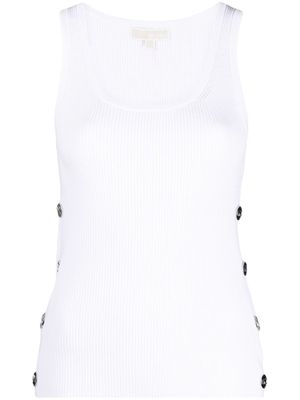 Michael Michael Kors button-embellished ribbed tank top - White