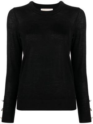 Michael Michael Kors buttoned knitted jumper - Black