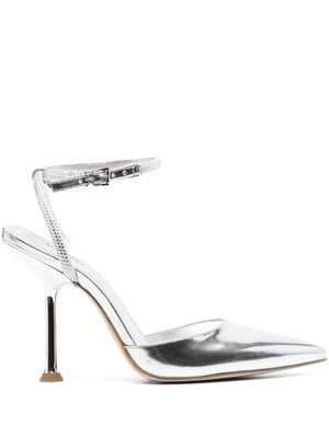 Michael Michael Kors crystal-embellished 120mm leather sandals - Silver