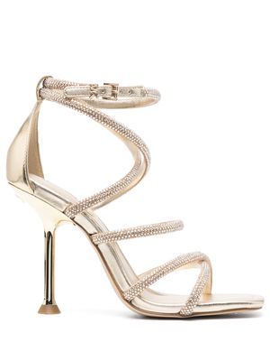 Michael Michael Kors crystal-embellished 120mm sandals - Gold