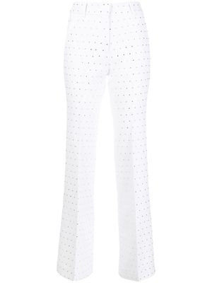 Michael Michael Kors crystal-embellished flared trousers - White
