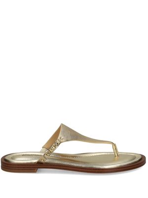 Michael Michael Kors Daniella leather flip-flops - Gold