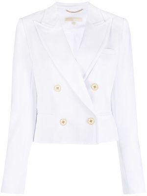 Michael Michael Kors double-breasted cropped blazer - White