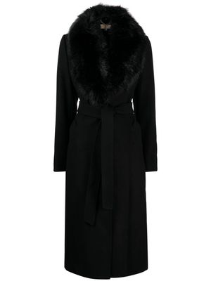 Michael Michael Kors faux-fur collar wool-blend Coat - Black