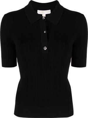 Michael Michael Kors fine-ribbed polo shirt - Black