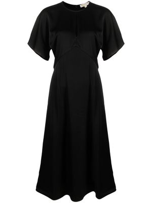Michael Michael Kors flared satin midi dress - Black