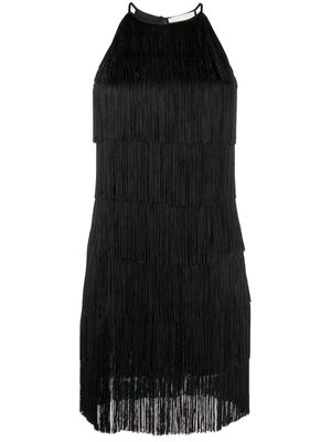 Michael Michael Kors fringed tiered dress - Black