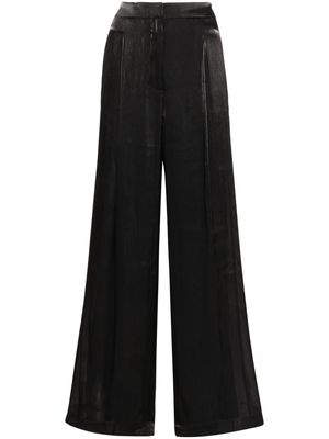 Michael Michael Kors georgette pleated wide-leg trousers - Black