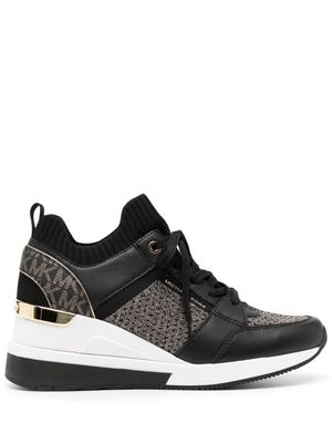 Michael Michael Kors Georgie knitted wedge sneakers - Black