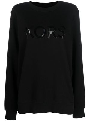 Michael Michael Kors glossy logo-print sweatshirt - Black