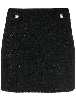 Michael Michael Kors high-waisted tweed mini skirt - Black