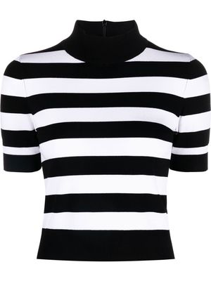 Michael Michael Kors horizontal-stripe short-sleeve top - Black
