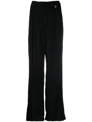 Michael Michael Kors jacquard-pattern wide trousers - Black