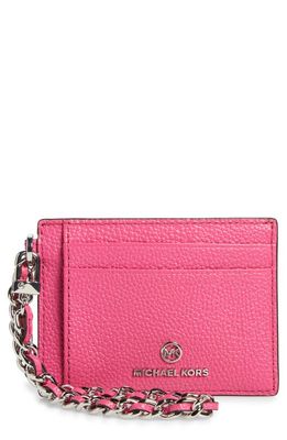 MICHAEL Michael Kors Jet Set Charm Small Leather Card Case in Cerise