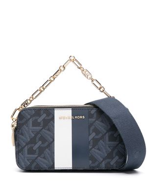 Michael Michael Kors Jet Set monogram crossbody bag - Blue