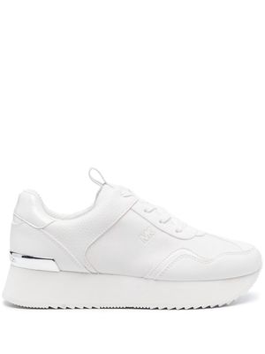 Michael Michael Kors leather platform sneakers - White
