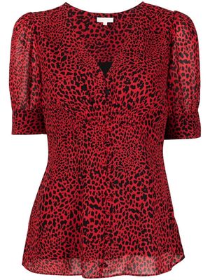 MICHAEL MICHAEL KORS leopard print blouse - Red