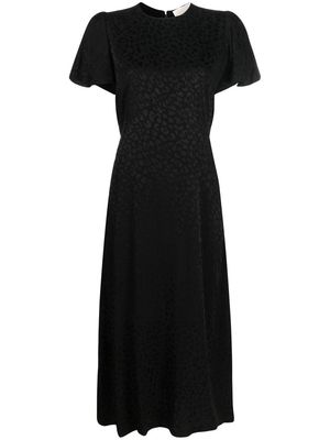 Michael Michael Kors leopard-print short-sleeve dress - Black