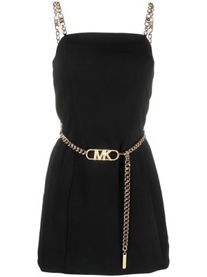 Michael Michael Kors logo-buckle belt minidress - Black
