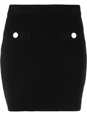 Michael Michael Kors logo-embossed buttoned miniskirt - Black