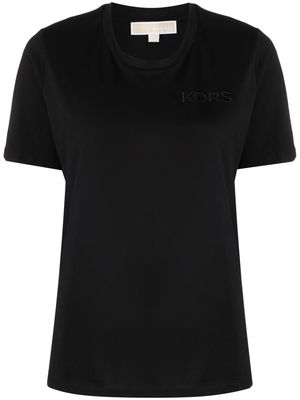 Michael Michael Kors logo-embroidered organic cotton T-shirt - Black